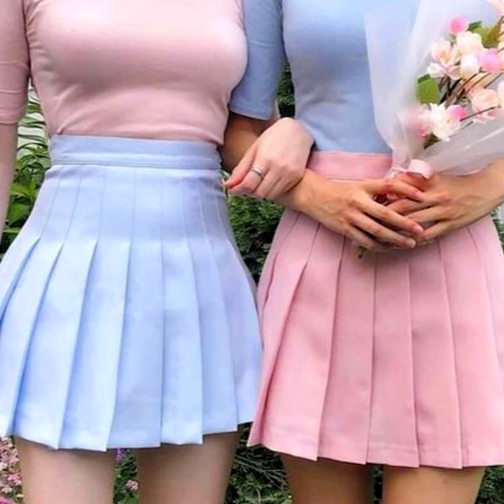 Baby Pink Pleated tennis skirt